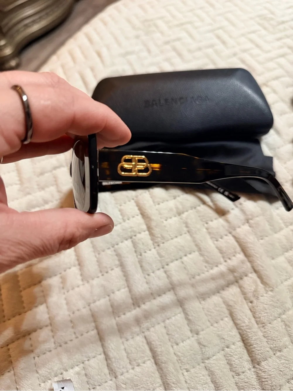 Balenciaga Women's Tortoiseshell Frame Sunglasses with Brown Lenses